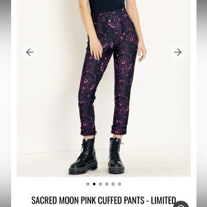 Sacred Moon Pink Cuffed Pants NWT M
